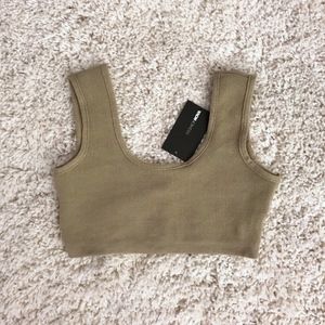 Yeezy Inspired Sonja Crop Top - Khaki